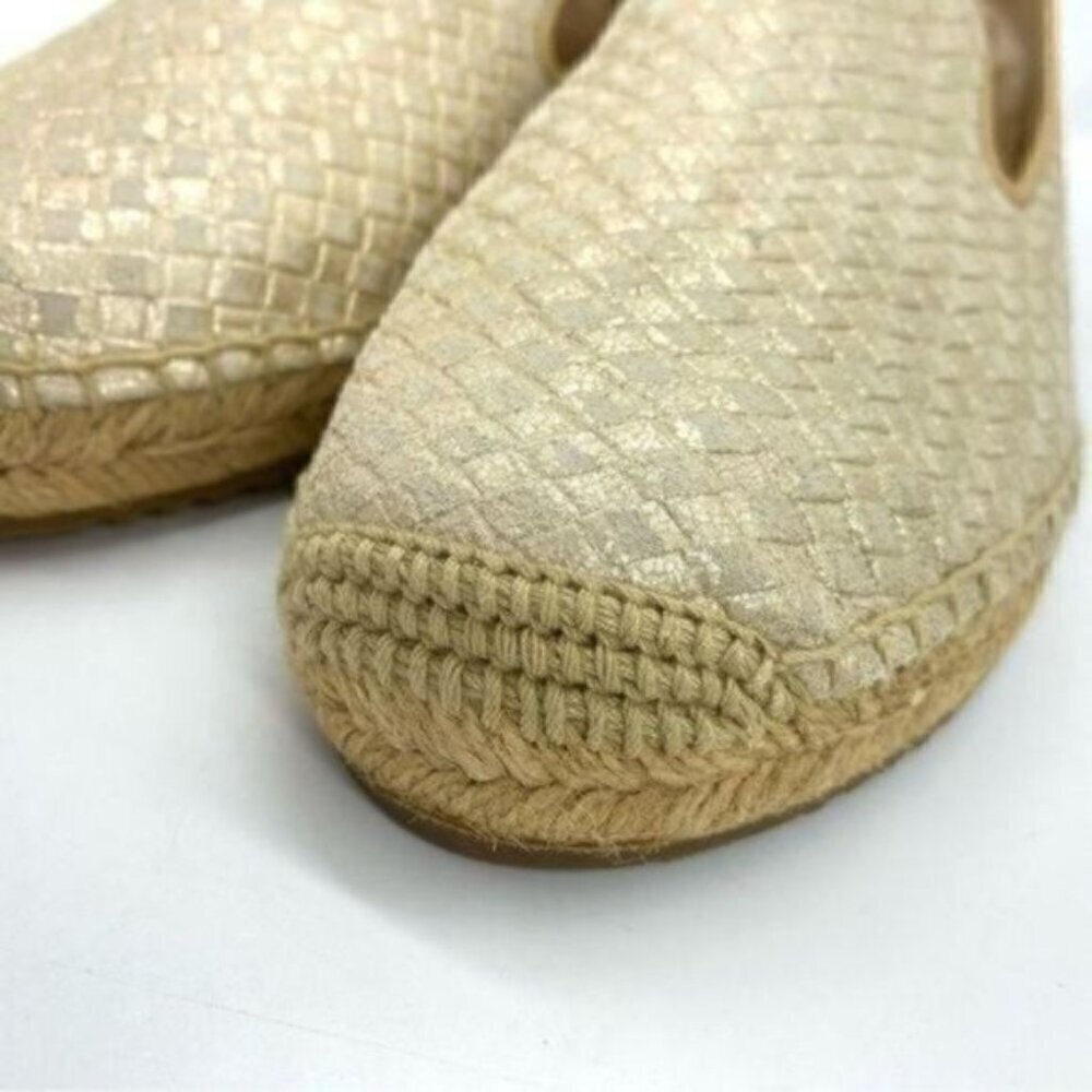 Ugg Womens Sandrinne Metallic Leather Espadrille Slip On Shoes - Picture 8 of 14